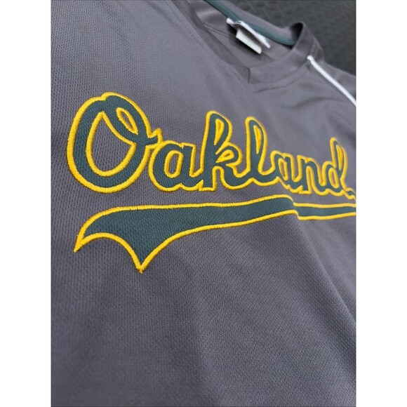 Rare VTG Majestic Oakland Athletics Jersey Shirt Mens XL MLB Stitched Grey A’s - Picture 3 of 9